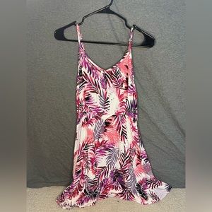 Pink and purple floral dress
